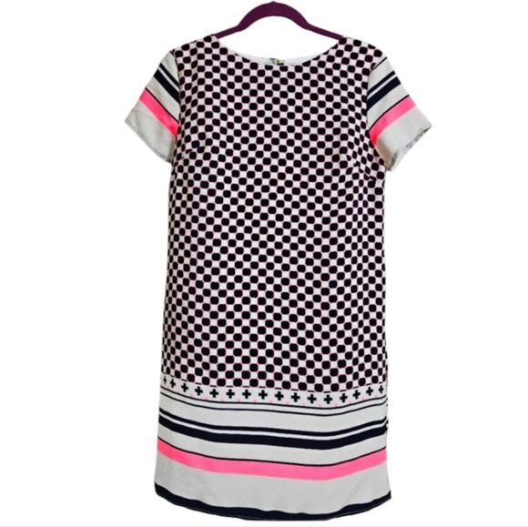 GIBIU Geometric shortsleeve shiftdress. Size small - Picture 1 of 10